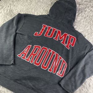 Wisconsin Badgers Sweatshirt Womens Medium Black Hoodie Jump Around Bucky UW